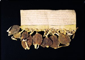 Lettre des prélats et barons du roi promettant à Louis VIII (1187-1226) qu